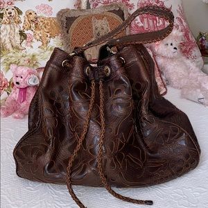 Antonio Melani large brown leather handbag